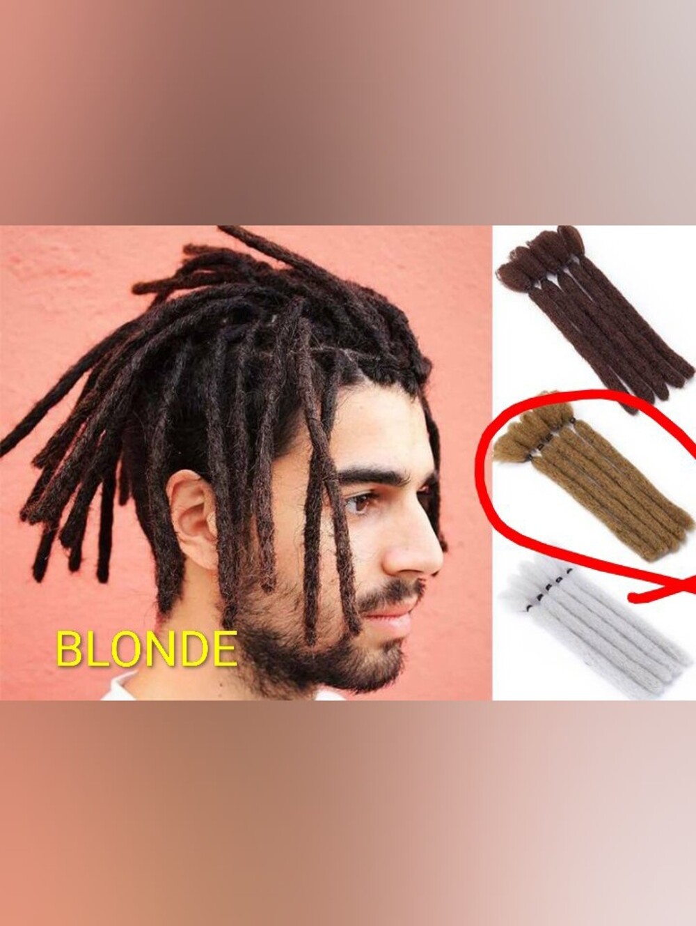 Short Dreadlocks Hippie Men 100% Synthetic Handmade Hair Extensions Dread Locs